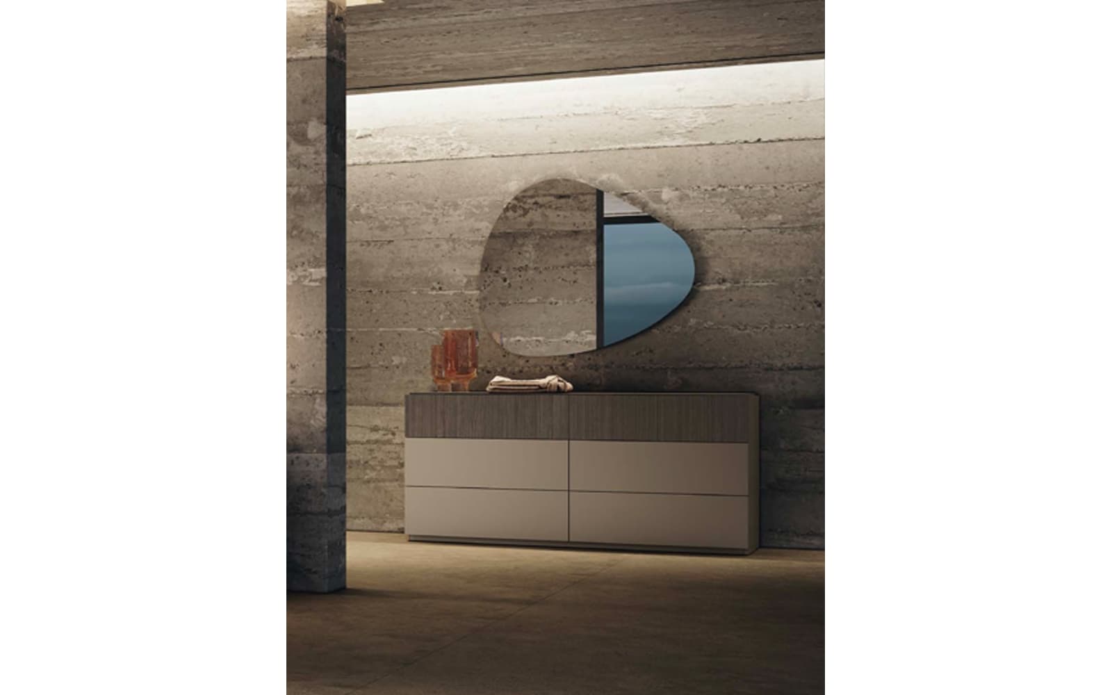 Comodă dublă Essenza, 161×49×76 cm