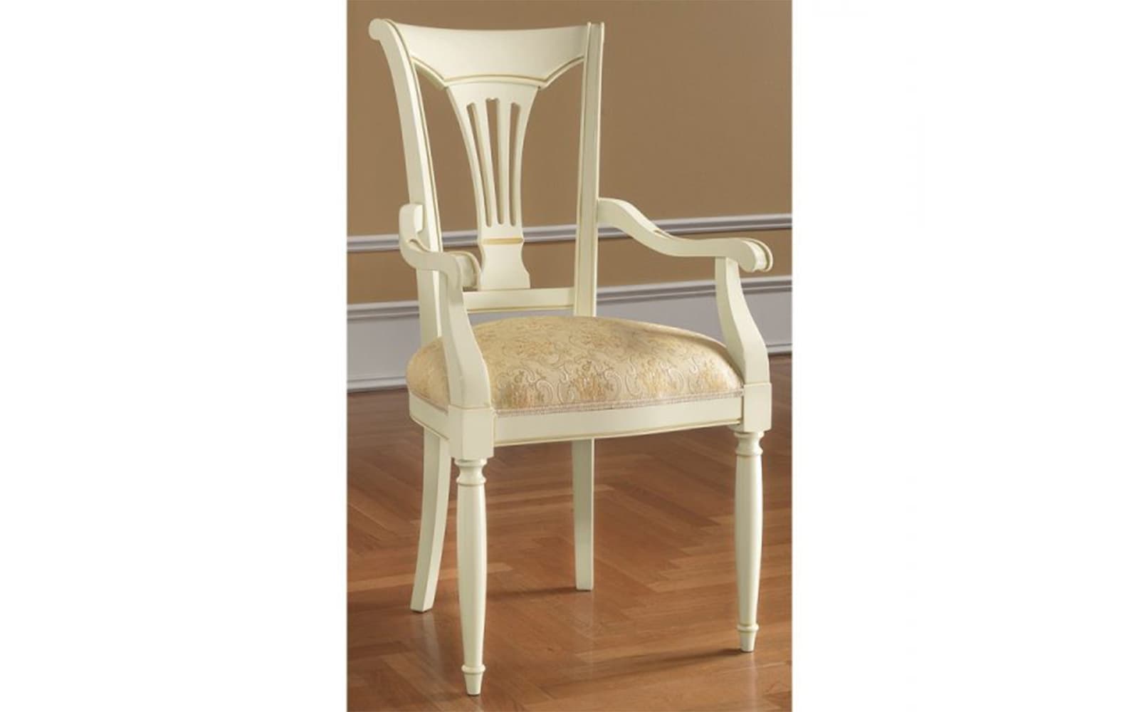 Scaun cu brațe Caterina, Lemn Masiv, 56×62×102 cm, Personalizabil