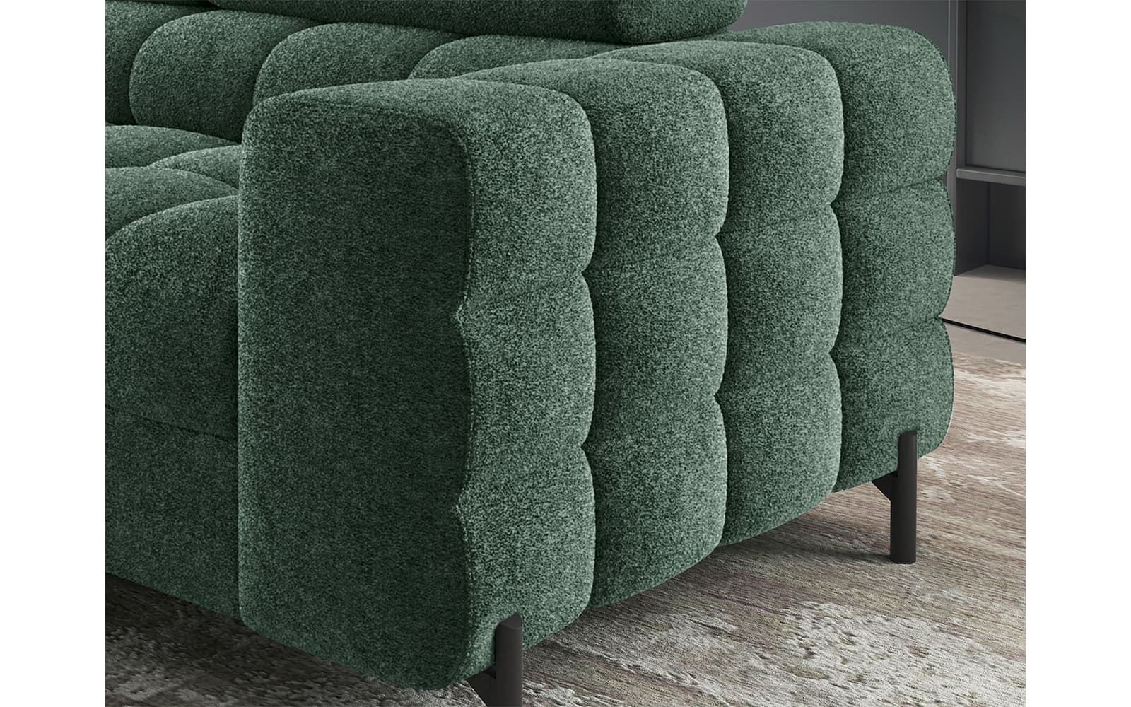 Colțar Ferry, Extensibil, 276x72x200, Material Amore 35