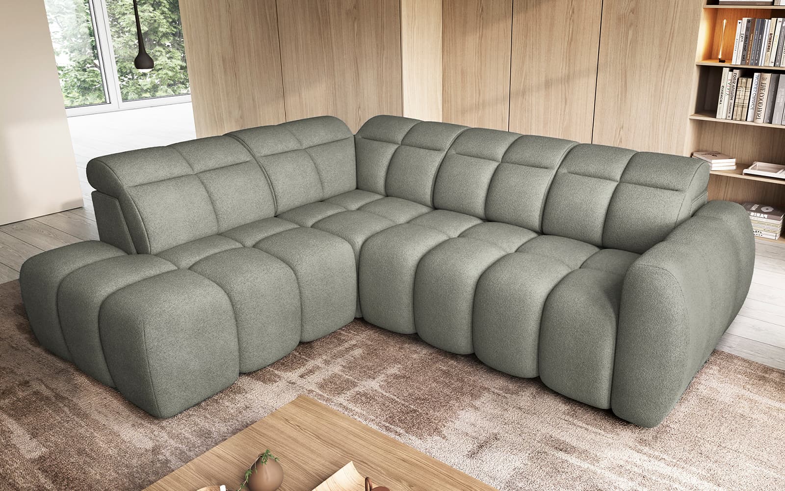 Colțar Falconn, extensibil, 258×208×107 cm, Personalizabil
