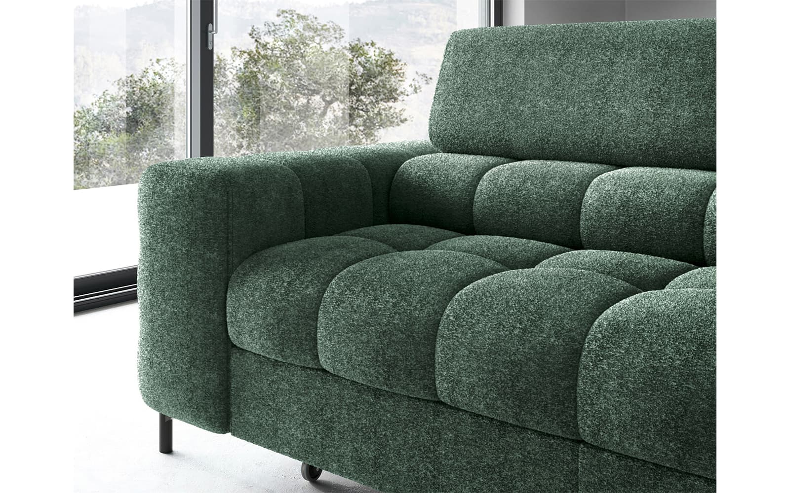 Colțar Ferry, Extensibil, 276x72x200, Material Amore 35