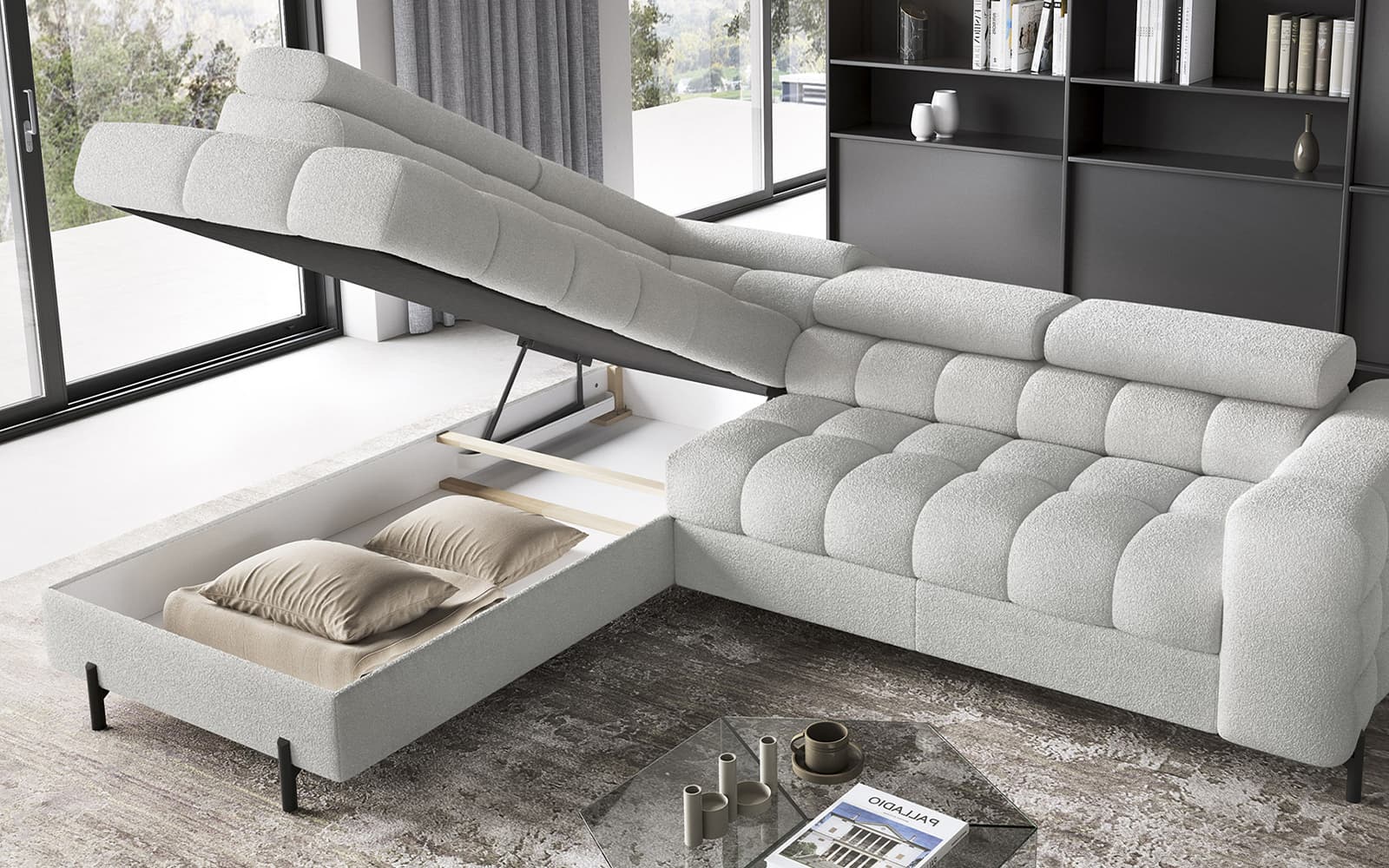Colțar Ferry, Extensibil, 276x72x200, Material Royal 03