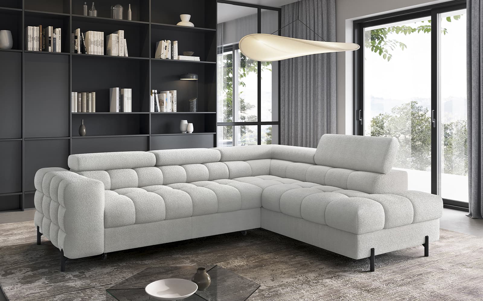 Colțar Ferry, Extensibil, 276x72x200, Material Royal 03