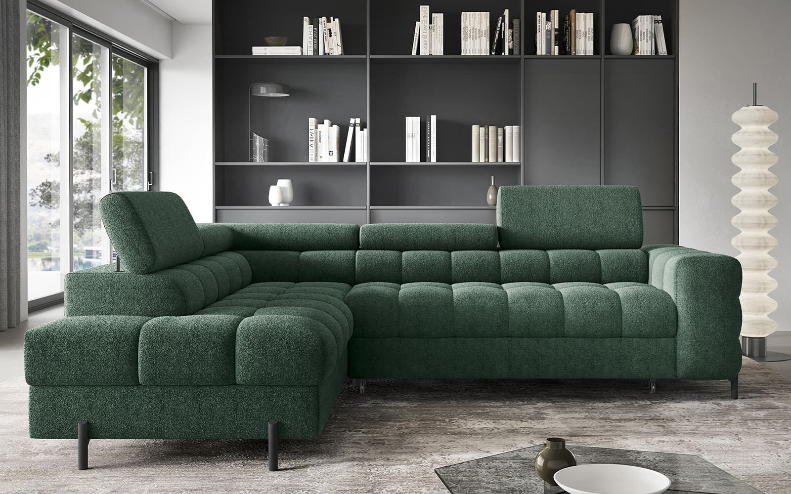 Colțar Ferry, Extensibil, 276x72x200, Material Amore 35