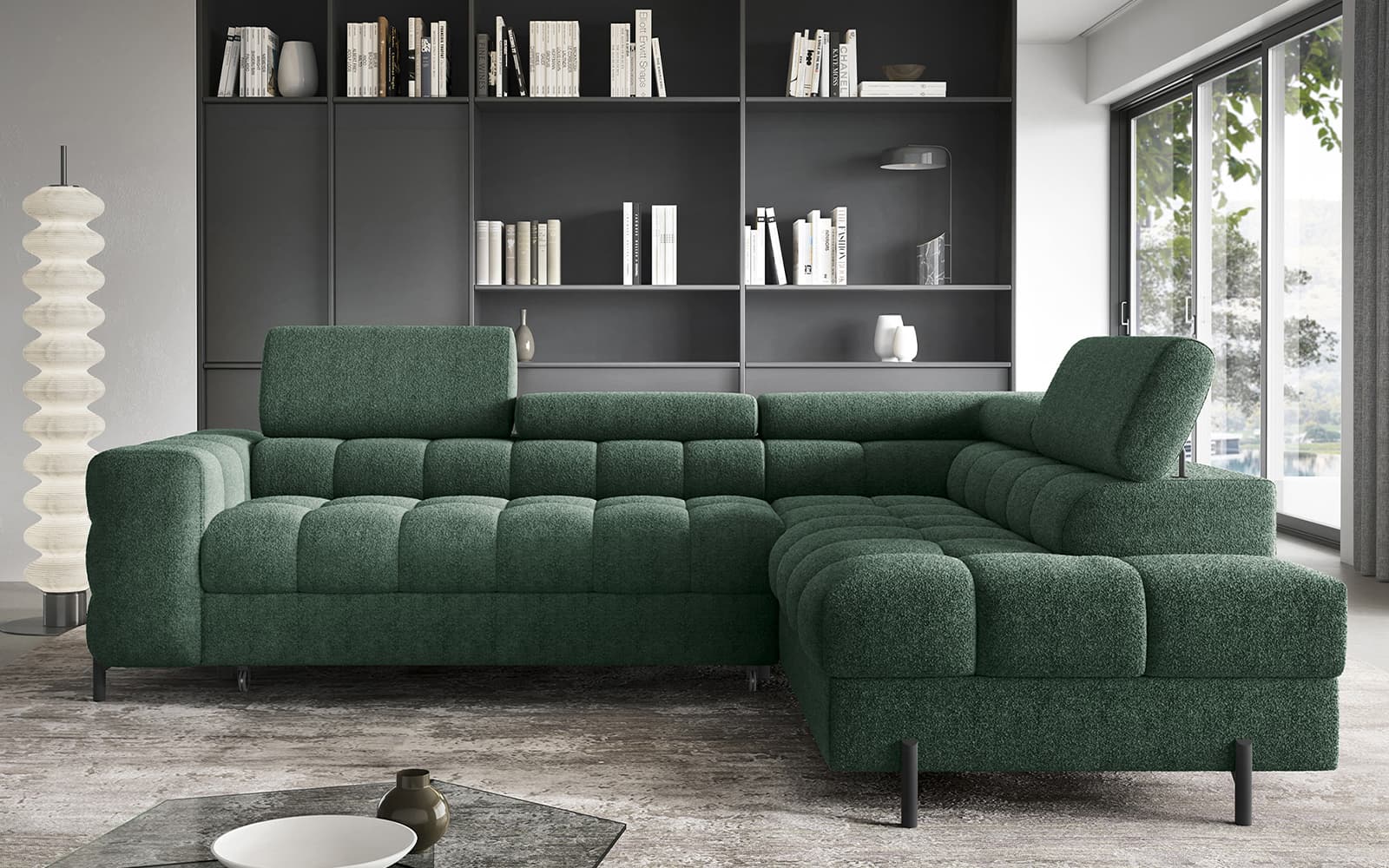 Colțar Ferry, Extensibil, 276x72x200, Material Amore 35