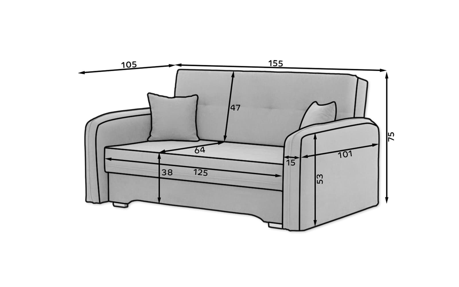 Canapea Laine, Material Poco 03, Mobarta