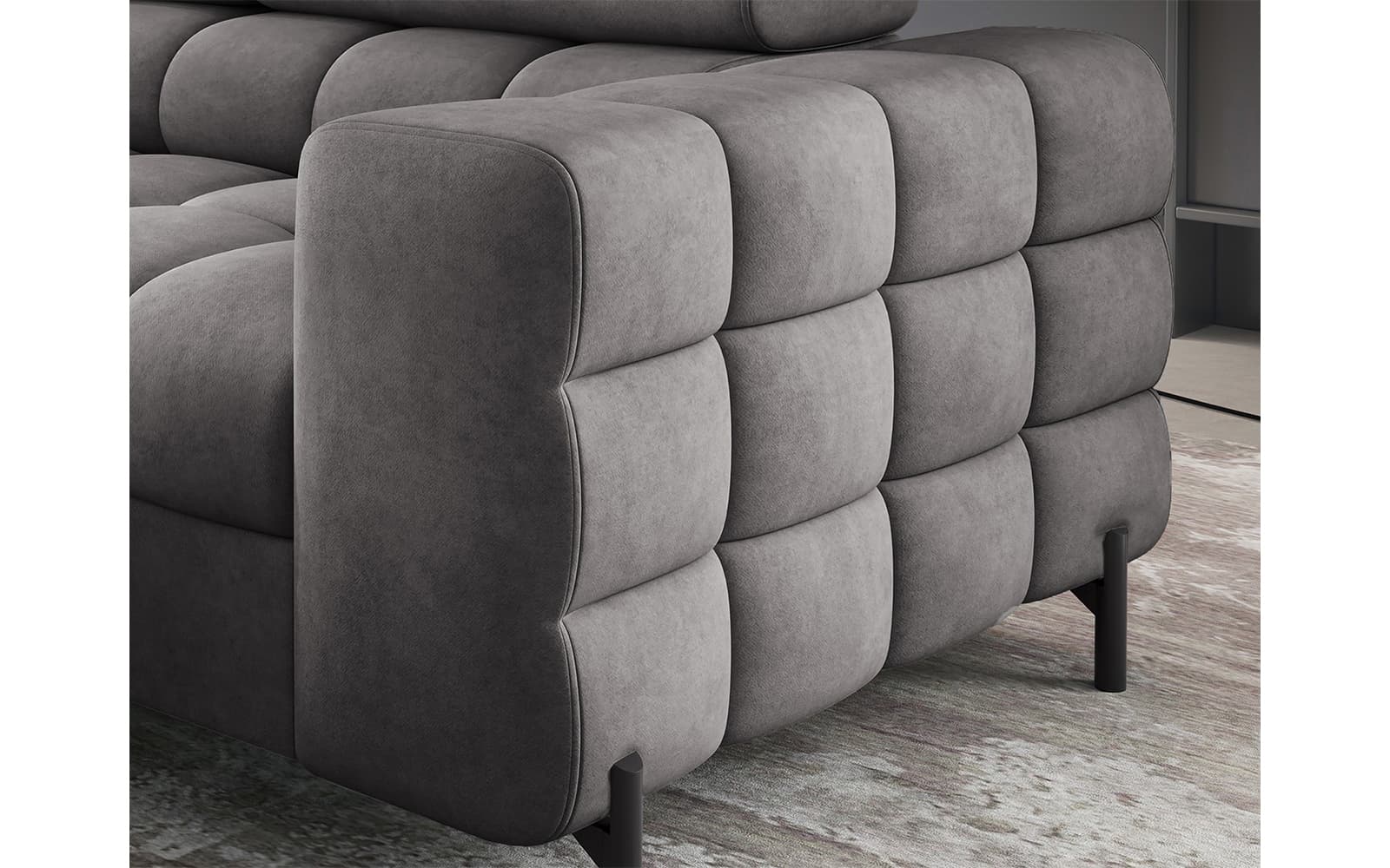 Colțar Ferry, Extensibil, 276x72x200, Material Aura 04, stanga