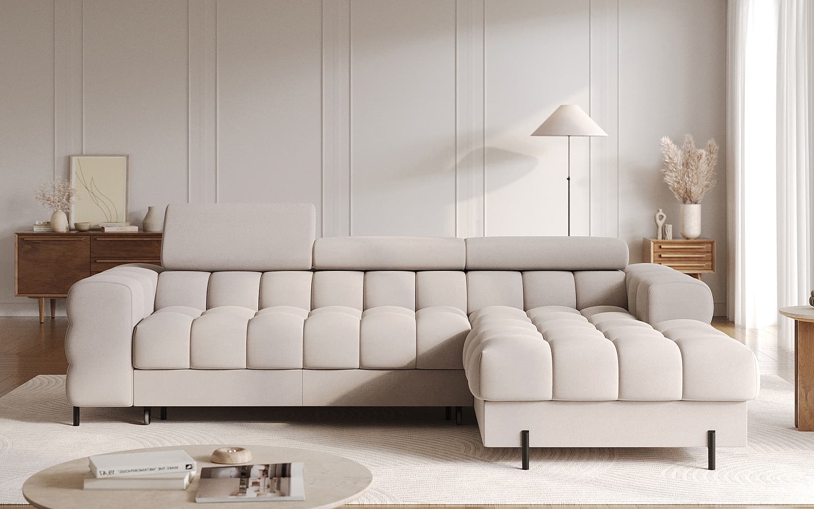 Colțar Felaro extensibil, 285×181 cm