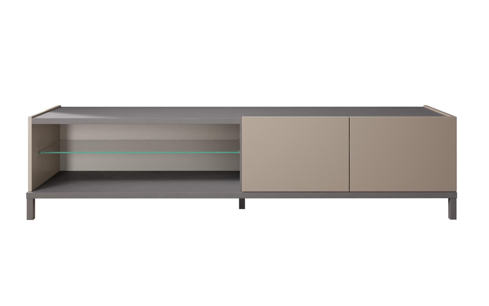 Comodă TV 2 uși Kara, 208x48x48 cm
