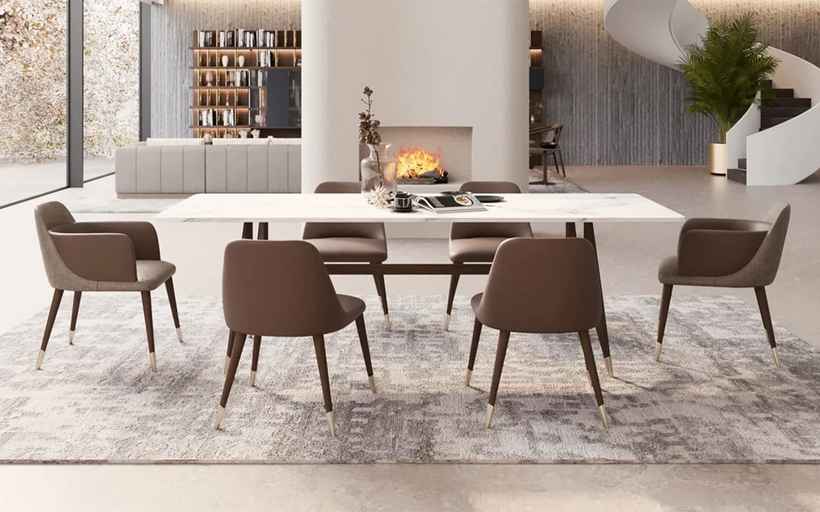 Scaun dining Capella, 55x67x78 cm