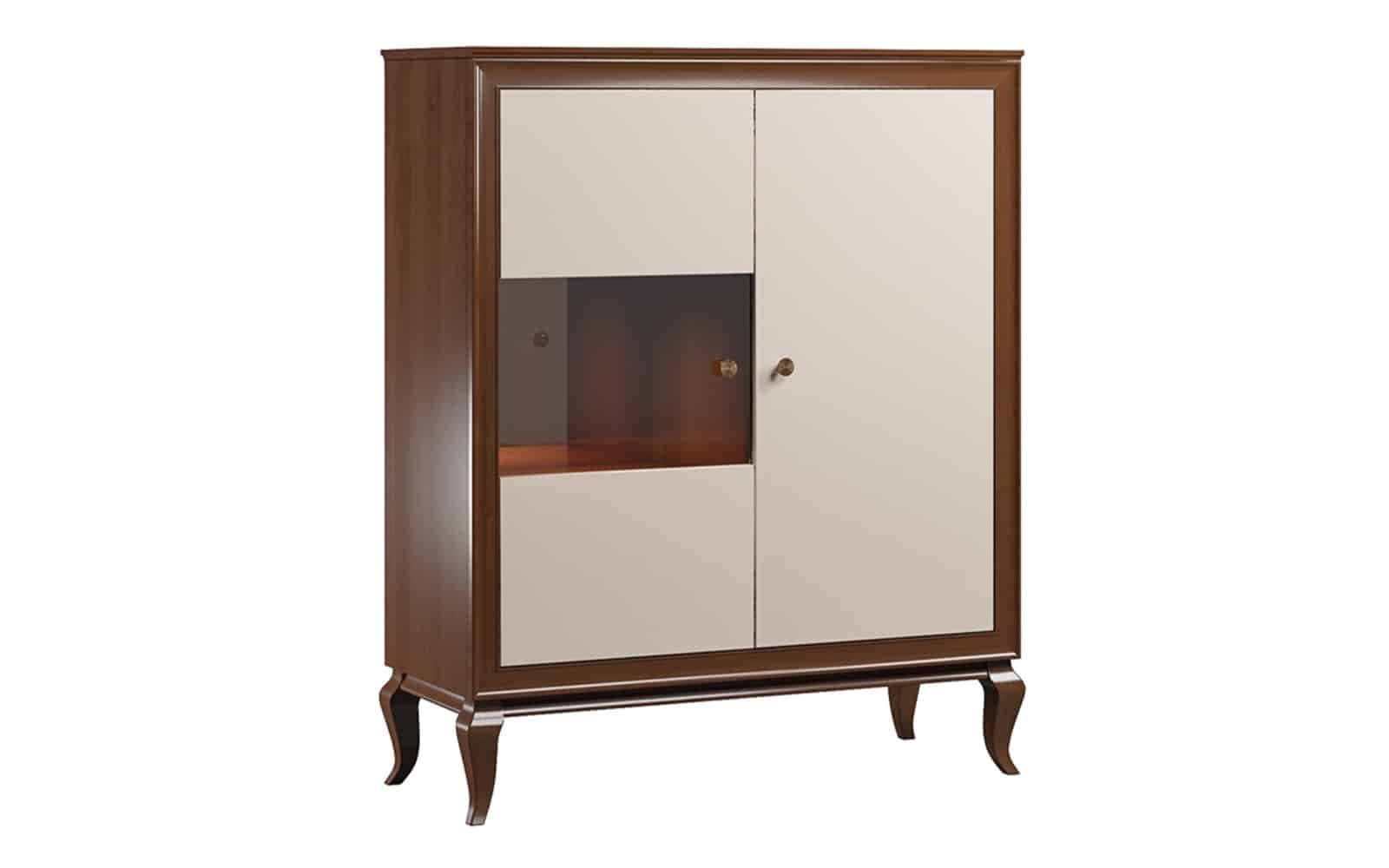 Bufet Nicola, 131x43x108cm, Alb-Nuc