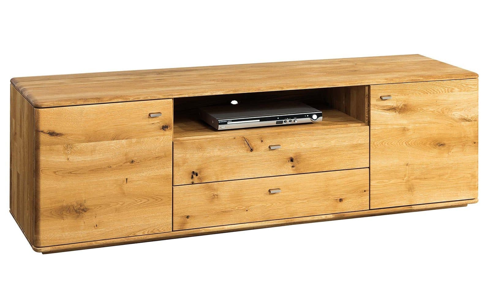 Comoda TV, Siena, Lemn Masiv, Stejar Natur, 54.5x180.2x48 cm