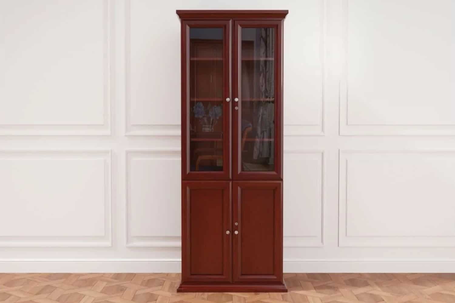 Dulap Toronto cu uși din sticla, Model A2, 80 x 43.5 x 220 cm din lemn masiv