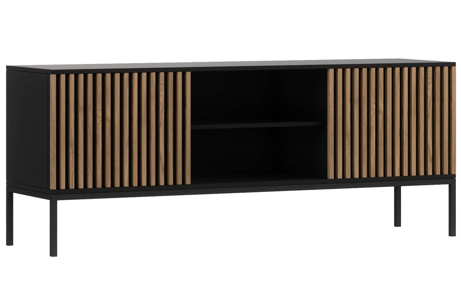 Comodă TV Sia, 150x40x60cm, Negru