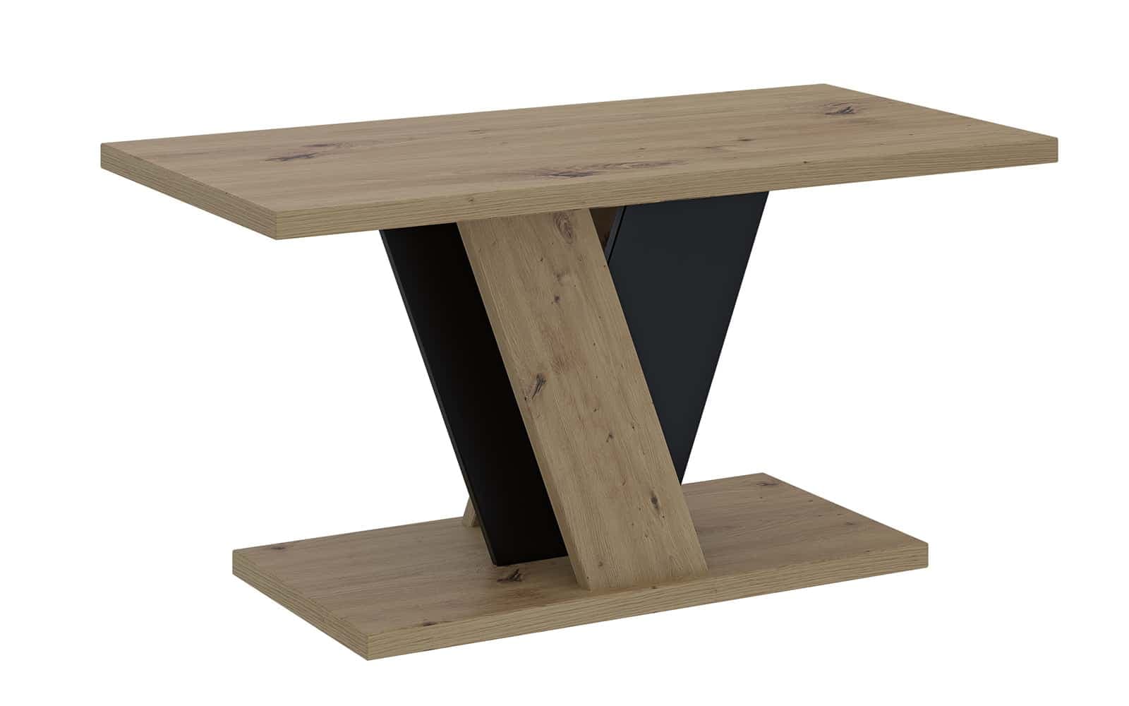 masă dining extensibilă bellavista, 120/160x90 cm, negru artizanal (copiază)