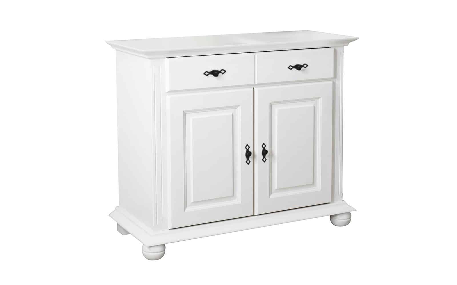 comoda-lemn-masiv-alb-2bba-3 Comodă Arlo, Lemn Masiv, 103x45x86cm - imagine 1