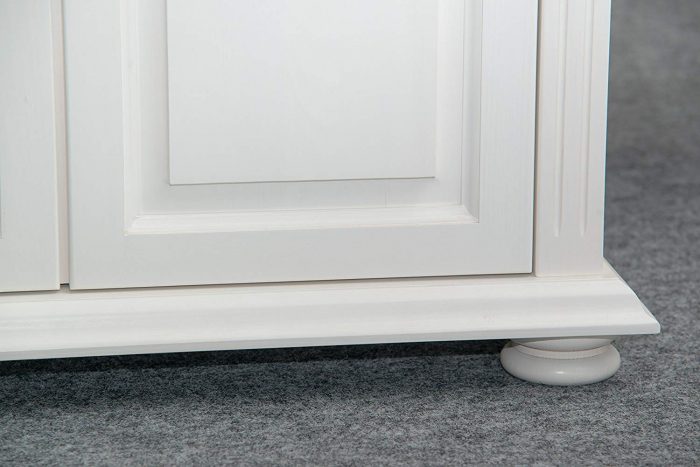 Dulap Pantofi Ariana, Lemn Masiv, 115x37,5x115 cm, Alb - imagine 2