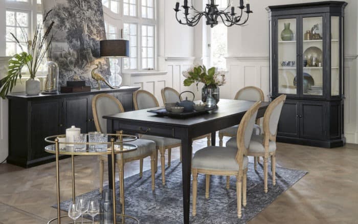 Masă Dining Noir, Lemn Masiv, Gri Antracit, Personalizabila - imagine 5