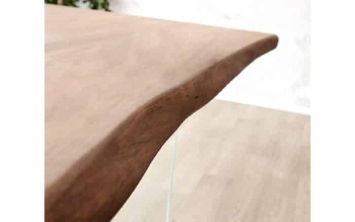 Masă Dining Roger, Stejar, Picioare Sticlă, 200/220/240/260 x 100 x 78 cm - imagine 7