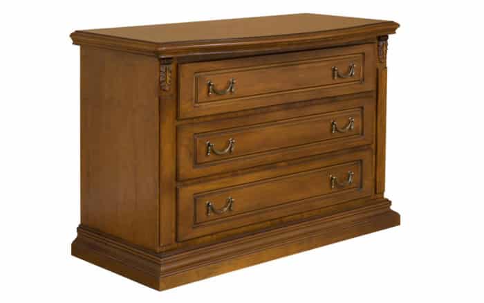 Comoda 3 sertare Bernhard, Lungime 110 x Adancime 55 x Inaltime 78 cm, Lemn Masiv - imagine 2