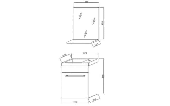 Set Mobilier Baie Piccolo - Alb Texturat - imagine 6