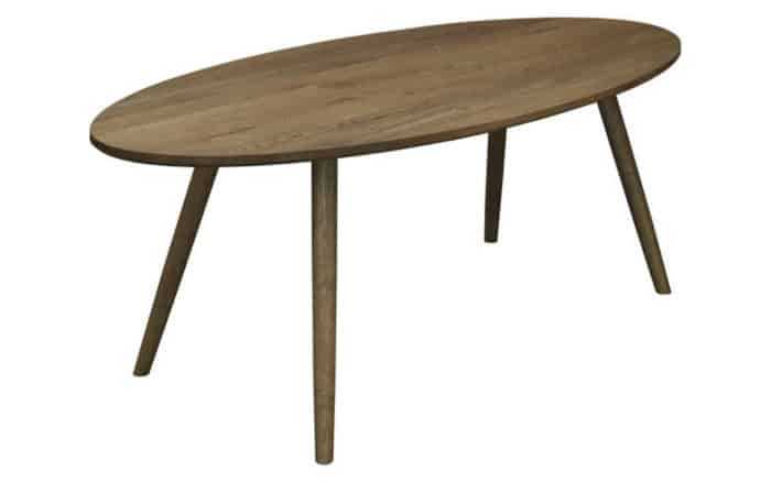 Masă Ovală Janet, Lemn Masiv Stejar, 200/220 x 100 x 78 cm