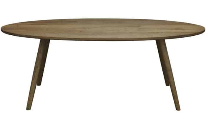 Masă Ovală Janet, Lemn Masiv Stejar, 200/220 x 100 x 78 cm - imagine 2