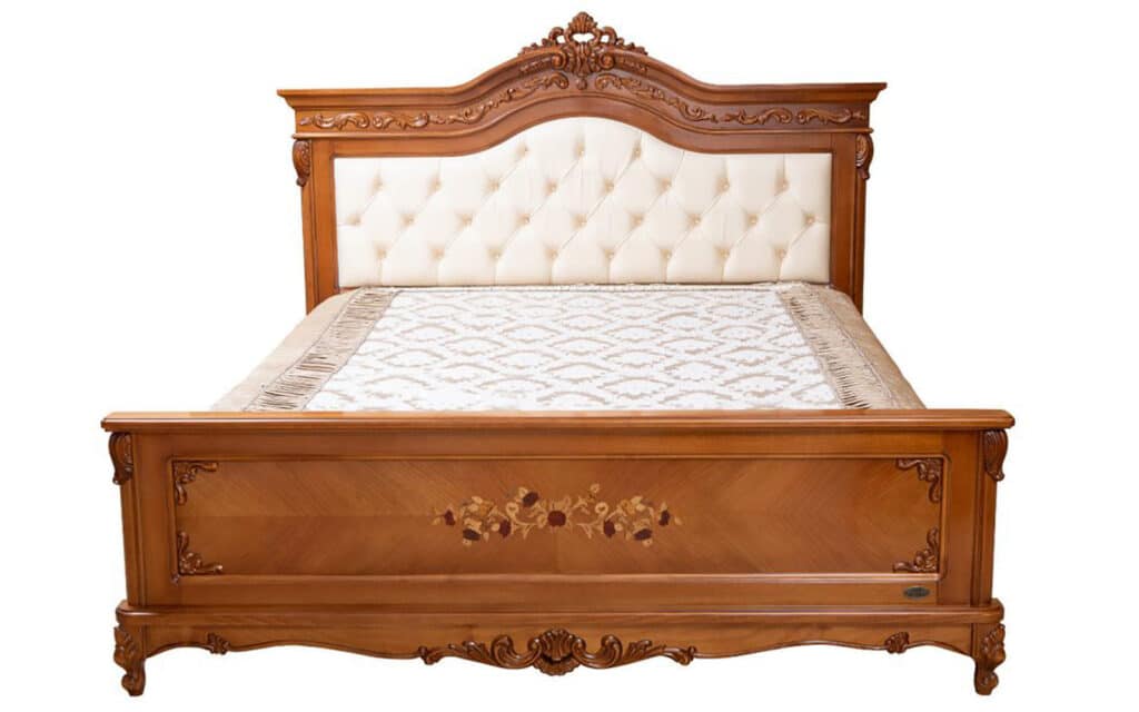 Pat Isadora, Lemn Masiv, cu Intarsie și Piele Naturală - imagine 3