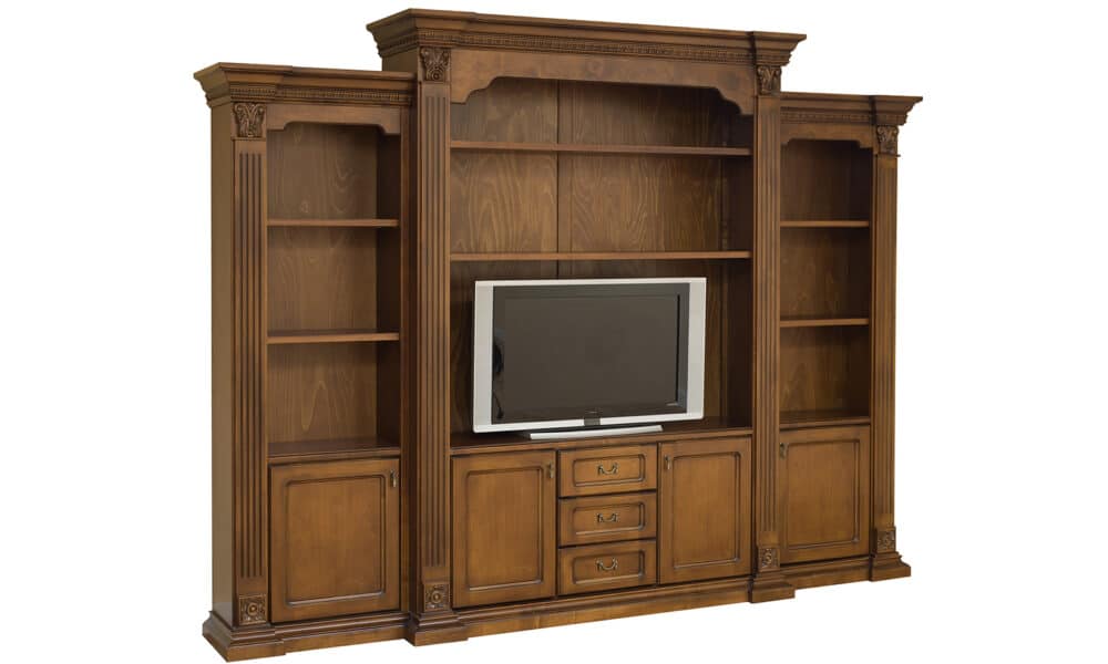 biblioteca lemn masiv