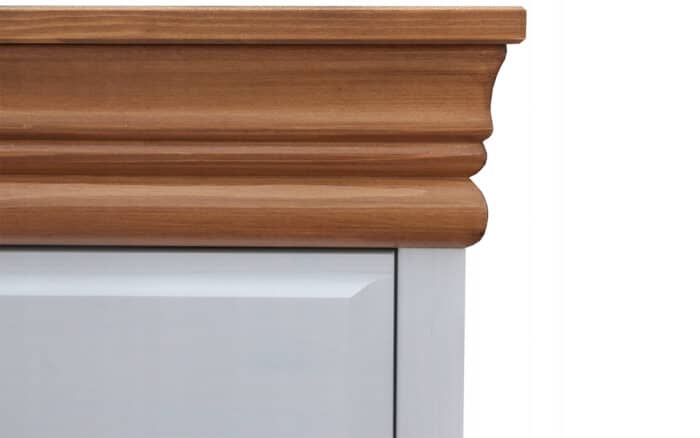 Dulap Florence, Lemn Masiv, 132x62x218cm, Alb-Natur - imagine 4