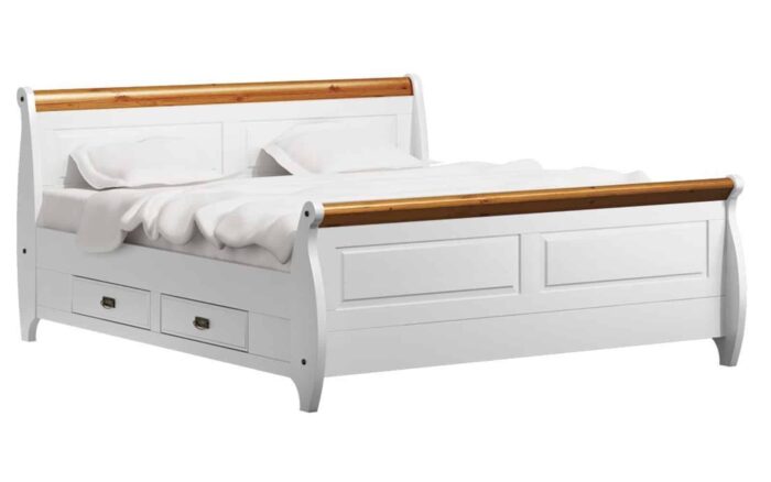 Set Dormitor Florence, Lemn Masiv, Alb-Natur - imagine 5