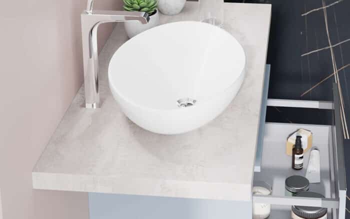 Blat pentru Baie, 60-120cm, Beton - imagine 2