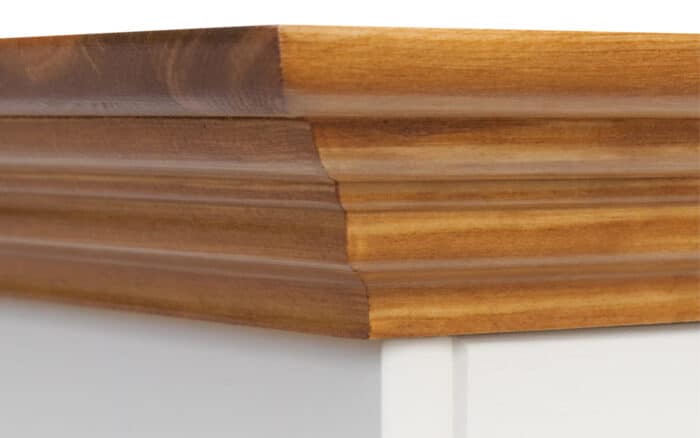 Vitrină Linea, Lemn Masiv, 90x45x130cm, Alb-Natur - imagine 11