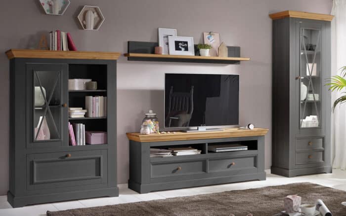 Set Living Iris, Lemn Masiv, Grafit - imagine 2