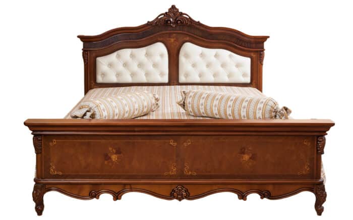 Pat Edward, Lemn Masiv, Intarsie, Nuc, Piele Crem