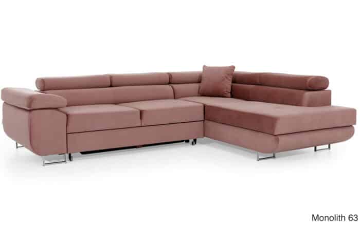 Colțar Extensibil Amina, 275x202cm, Ladă Depozitare, Personalizabil - imagine 2