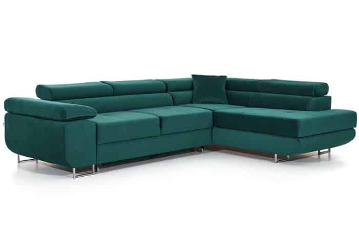 Colțar Extensibil Amina, 275x202cm, Ladă Depozitare, Personalizabil