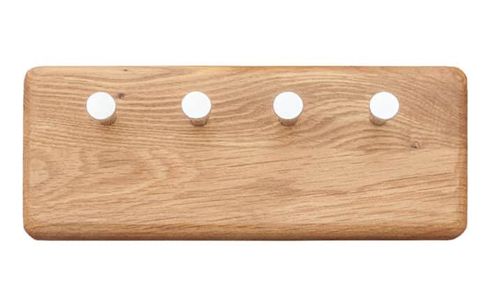 Cuier mic pentru chei , Stejar masiv, 5x10x25 cm, Dotti