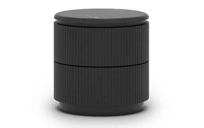 Noptieră Calista, Negru, Ø 45 cm