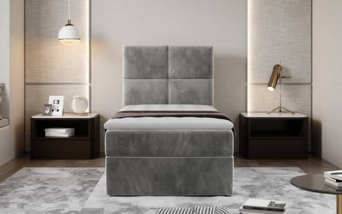 Pat Amarillo 90x200 cu Saltea, Topper, Ladă Depozitare, Personalizabil - imagine 9