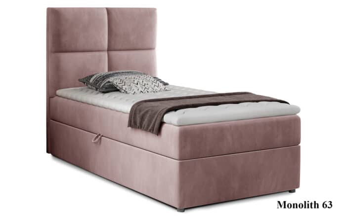 Pat Amarillo 90x200 cu Saltea, Topper, Ladă Depozitare, Personalizabil - imagine 3