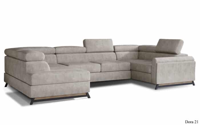 Colțar Formă U, Extensibil Amira, 330x190cm, Personalizabil - imagine 4