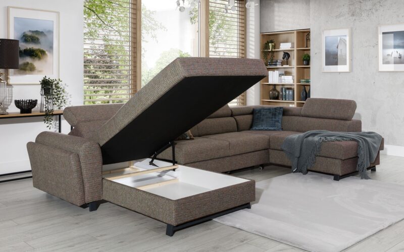 Colțar Formă U, Extensibil Joy, 370x190cm, Personalizabil - imagine 12