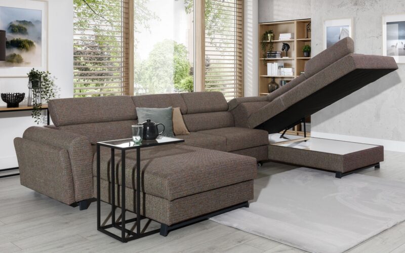 Colțar Formă U, Extensibil Joy, 370x190cm, Personalizabil - imagine 11