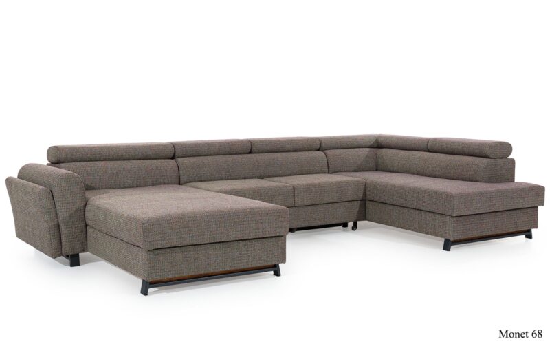 Colțar Formă U, Extensibil Joy, 370x190cm, Personalizabil - imagine 5