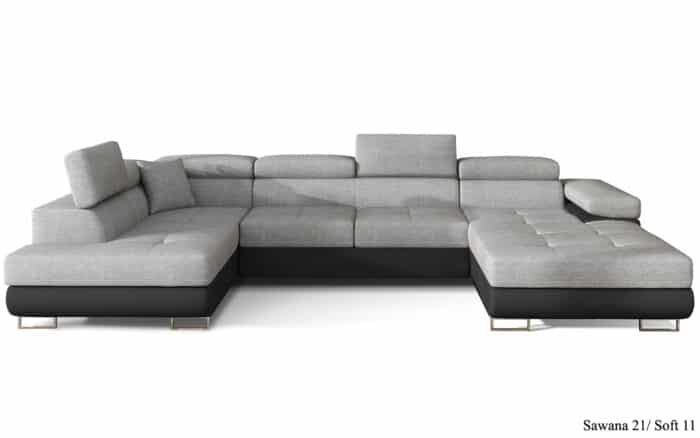 Colțar Formă U, Extensibil Roger, 345x202cm, Personalizabil - imagine 4
