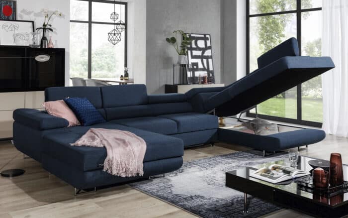 Colțar Formă U, Extensibil Roger, 345x202cm, Personalizabil - imagine 14
