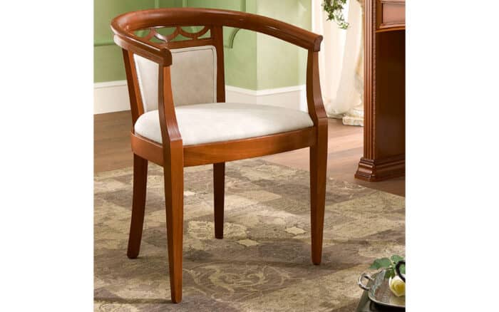 Scaun Bologna, Lemn Masiv, Nuc-Crem, 55 x 52 x 74 cm - imagine 2