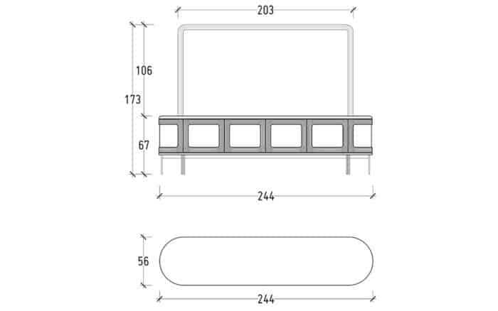 Set Living Emma, Nuc - Marmură Naturală 245x56x173cm - imagine 3