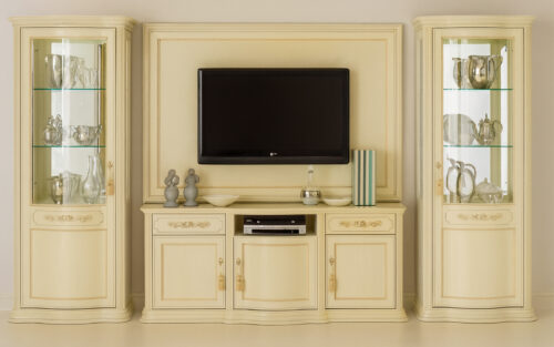 Set Living Caterina, Lemn Masiv, Crem